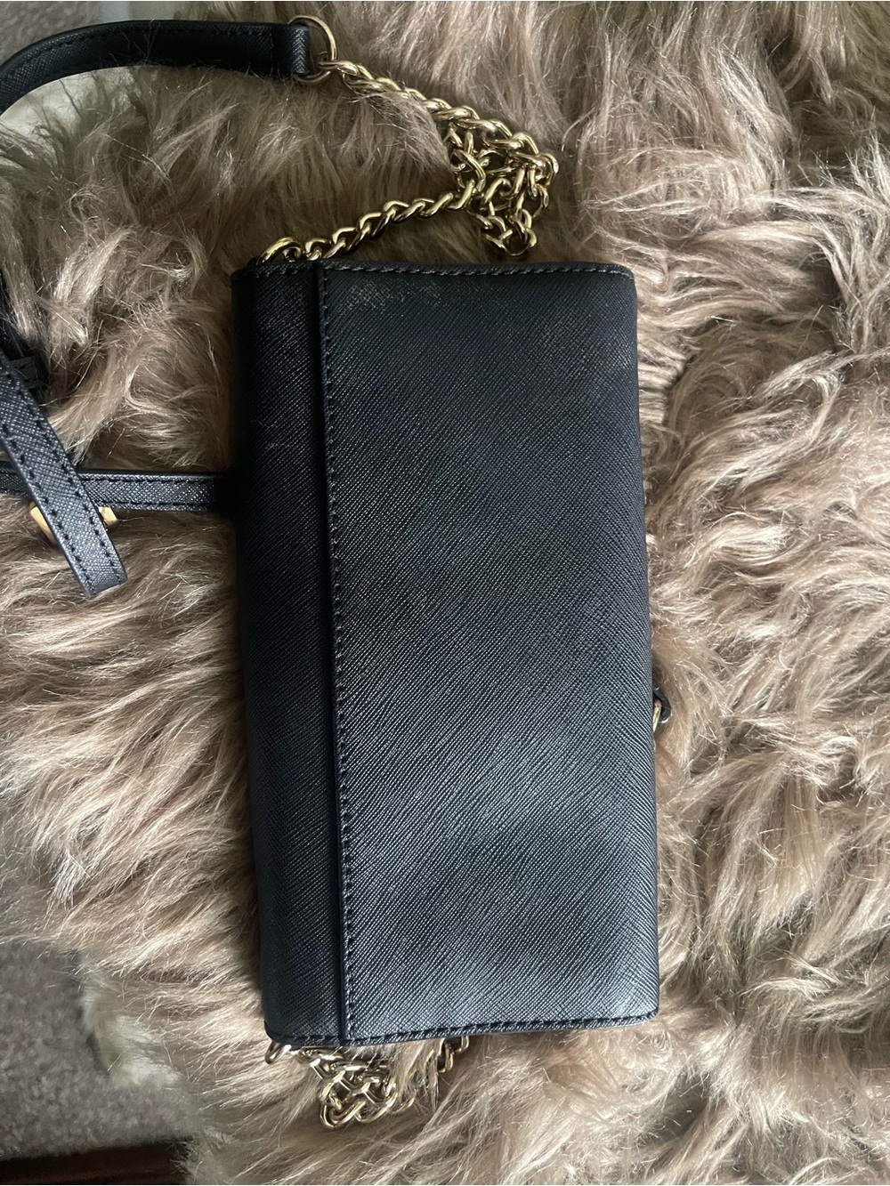 Black Saffiano Leather Crossbody Bag - Picture 3 of 4